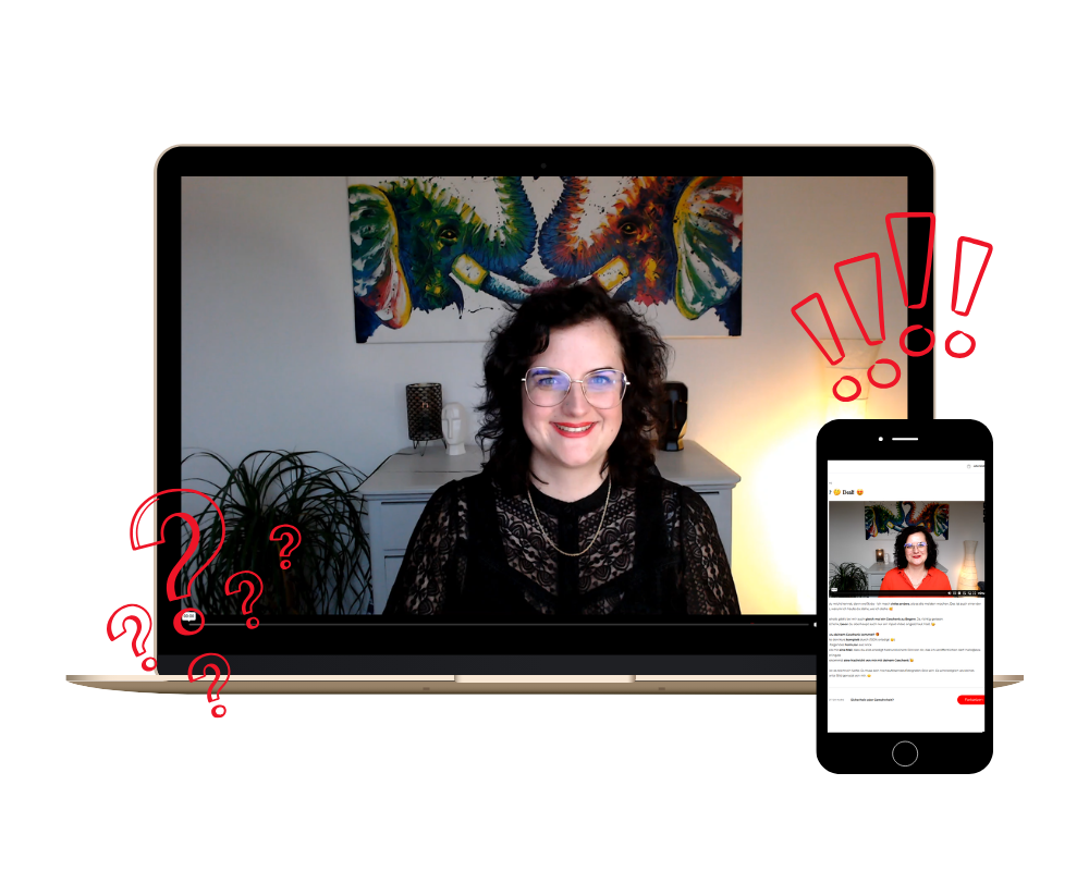 Aufbruch Kurs-Mockup mit Laptop und Handy